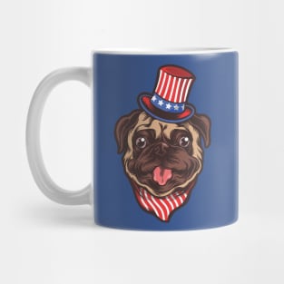 Patriotic Pug Mug